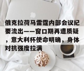 九游体育官网-俄克拉荷马雷霆内部会议纪要流出——窗口期再遭质疑，意大利杯使命明确，身体对抗强度拉满的简单介绍
